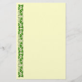 Art Scrolling Leaf Border Stationery Briefpapier (Voorkant)