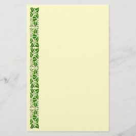  Art Scrolling Leaf Border Stationery Briefpapier
