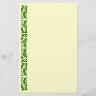  Art Scrolling Leaf Border Stationery Briefpapier