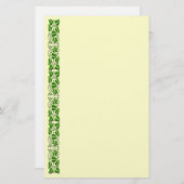  Art Scrolling Leaf Border Stationery Briefpapier (Voorkant / Achterkant)
