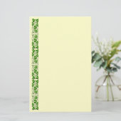  Art Scrolling Leaf Border Stationery Briefpapier (Staand voorkant)