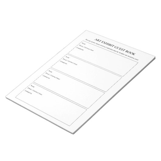 Art Show Beurs Gastenboek Notitieblok (Schuin)