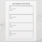 Art Show Beurs Gastenboek Pagina's (Voorkant)