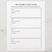 Art Show Beurs Gastenboek Pagina's (Achterkant)