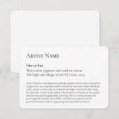 Art Show Display Galerij Placards Bedankkaart (Voorkant / Achterkant)