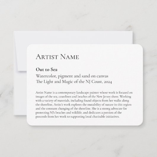  Art Show Display Galerij Placards Bedankkaart (Voorkant)