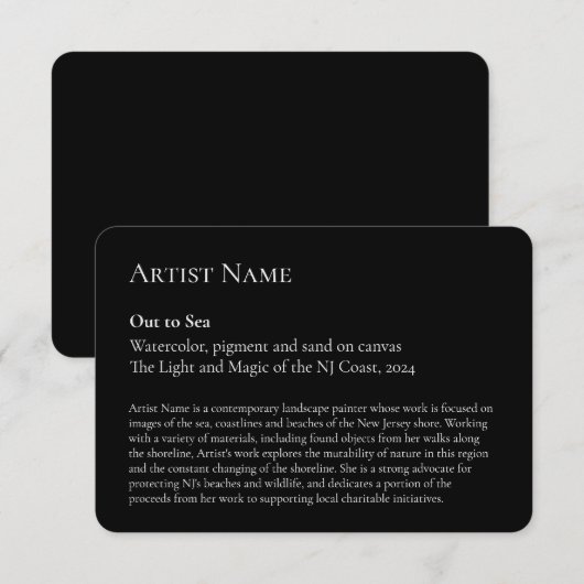  Art Show Display Galerij Placards Bedankkaart (Voorkant / Achterkant)