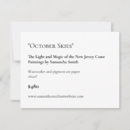 Art Show Display Kaarten Labels