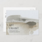 Art Show Exhibit Invitation Briefkaart (Voorkant / Achterkant)