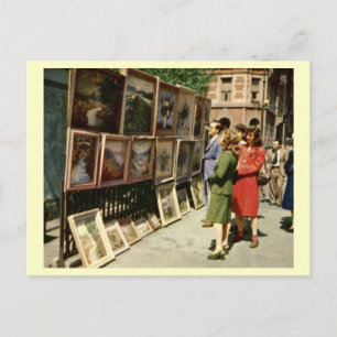 Art Show, Greenwich Village, Vintage van New York Briefkaart