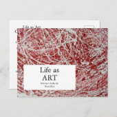 Art Show Invitation Abstract Art Briefkaart (Voorkant / Achterkant)