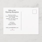 Art Show Invitation Abstract Art Briefkaart (Achterkant)