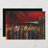 Art Show Invitation Kaart (Voorkant / Achterkant)