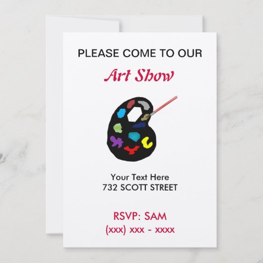 Art Show Uitnodiging (Voorkant)