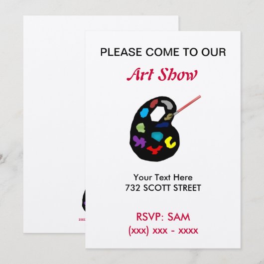 Art Show Uitnodiging (Voorkant / Achterkant)