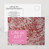 Art Show Uitnodiging Briefkaart (Voorkant / Achterkant)