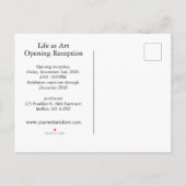Art Show Uitnodiging Briefkaart (Achterkant)