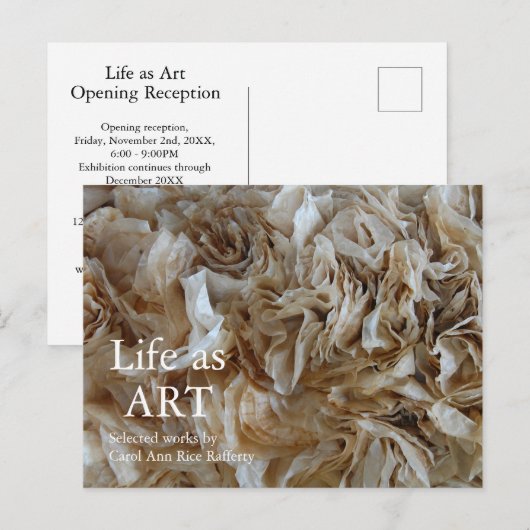 Art Show Uitnodiging Briefkaart (Voorkant / Achterkant)