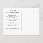 Art Show Uitnodiging Briefkaart (Achterkant)