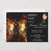 art show-uitnodiging met zwarte achtergrond kaart (Voorkant)