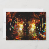 art show-uitnodiging met zwarte achtergrond kaart (Achterkant)