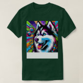 Art Siberische Husky T-shirt Slanke Canine Couture (Design voorkant)