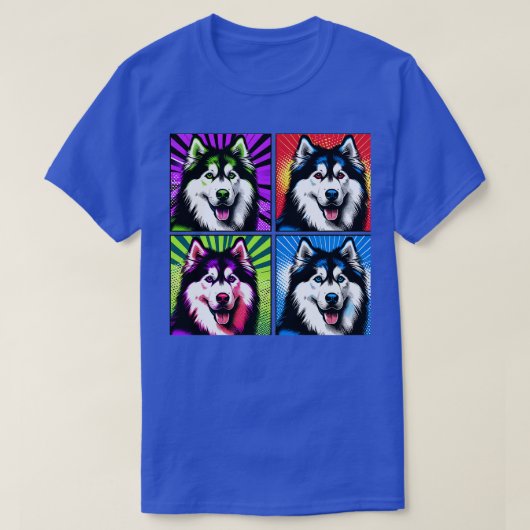 Art Siberische Husky T-shirt Slanke Canine Couture (Design voorkant)