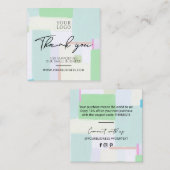Art Simple Business Hartelijk dank voor de insteek Vierkante Visitekaartje (Voorkant / Achterkant)
