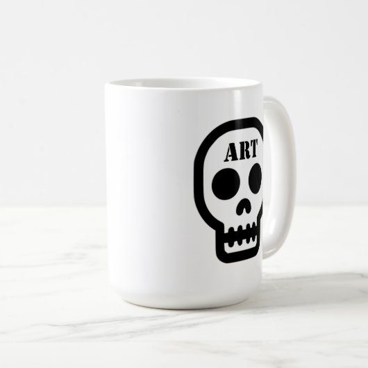 Art Skull Classic Coffee Mug Koffiemok (Voorkant rechts)