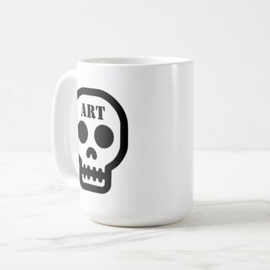 Art Skull Classic Coffee Mug Koffiemok (Voorkant links)
