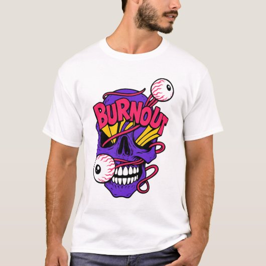 Art Skull met Burn-out T-shirt (Voorkant)