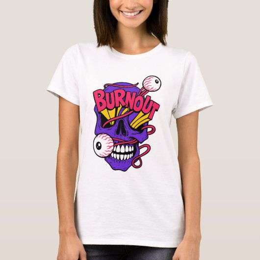 Art Skull met Burn-out T-shirt (Voorkant)