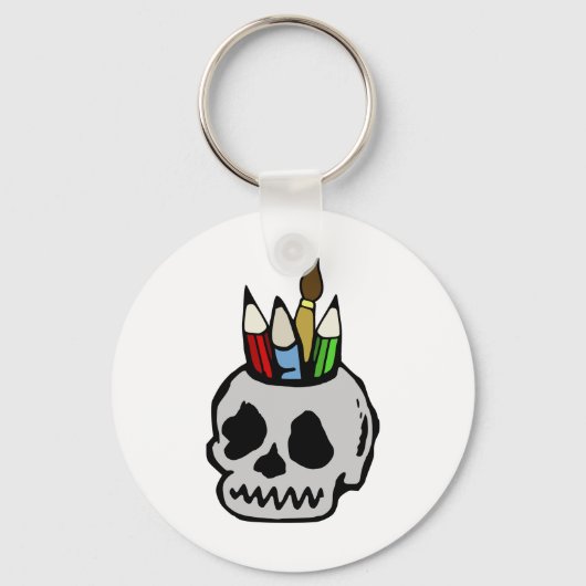 Art Skull Sleutelhanger (Voorkant)