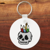 Art Skull Sleutelhanger (Voorkant)