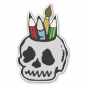 Art Skull Sticker (Voorkant)