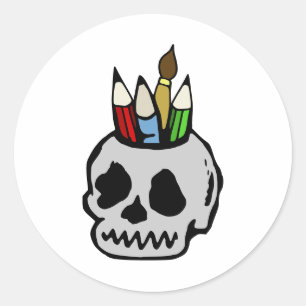 Art Skull Sticker