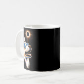 Art Solar Eclipse Husky Hond Dragen Eclips Bril Koffiemok (Voorkant links)