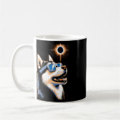 Art Solar Eclipse Husky Hond Dragen Eclips Bril Koffiemok (Links)