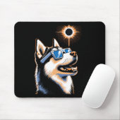 Art Solar Eclipse Husky Hond Dragen Eclips Bril Muismat (Met muis)
