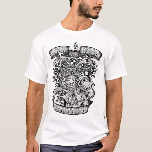 ART & SOUL TATTOO CO. TEKENEN T-SHIRT (Voorkant)