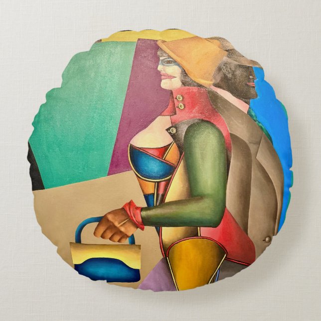 Art spain rond kussen (Voorkant)
