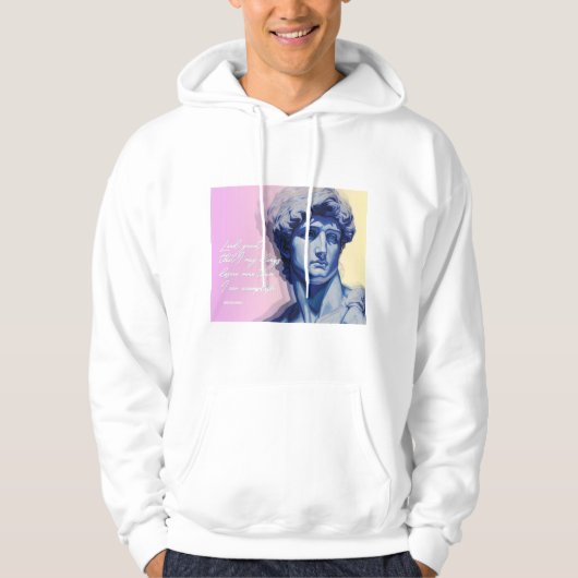 Art Sterft Nooit Hoodie | David Beeldhouwwerk (Voorkant)