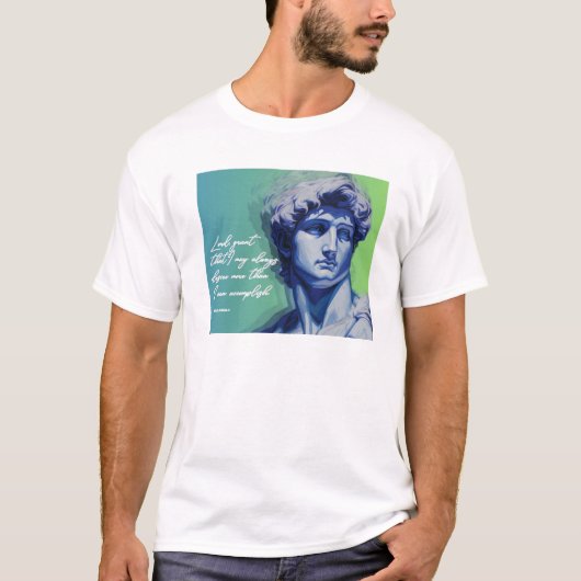 Art Sterft Nooit T-shirt | David Beeldhouwwerk (Voorkant)