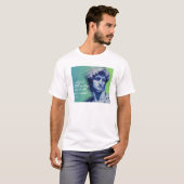 Art Sterft Nooit T-shirt | David Beeldhouwwerk (Voorkant volledig)