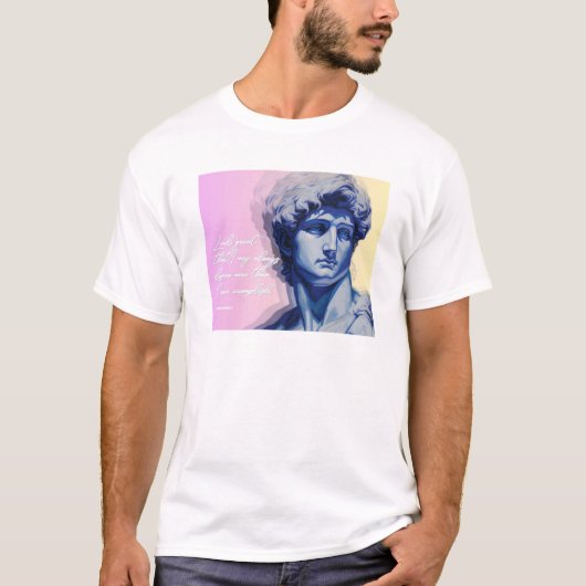Art Sterft Nooit T-shirt | David Beeldhouwwerk (Voorkant)