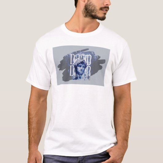 Art Sterft Nooit T-shirt | David Beeldhouwwerk (Voorkant)