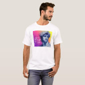 Art Sterft Nooit T-shirt | David Beeldhouwwerk (Voorkant volledig)