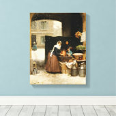 Art Street Coffee Shop Canvas Afdruk (Insitu (Houten vloer))