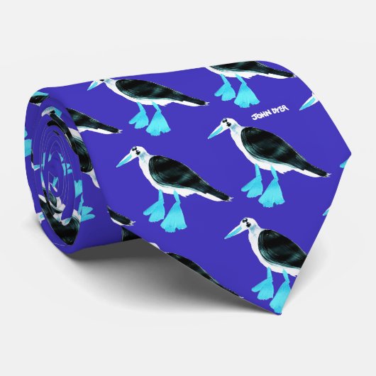 Art Stropdas: Galapagosvogels Stropdas (Opgerold)