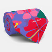 Art Stropdas: Loud Hibiscus Flower Art Stropdas (Opgerold)